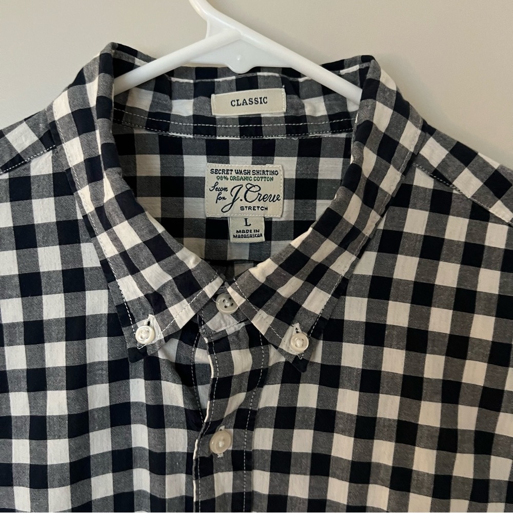 J. Crew mens long sleeve plaid button up shirt | size large - Picture 8 of 10